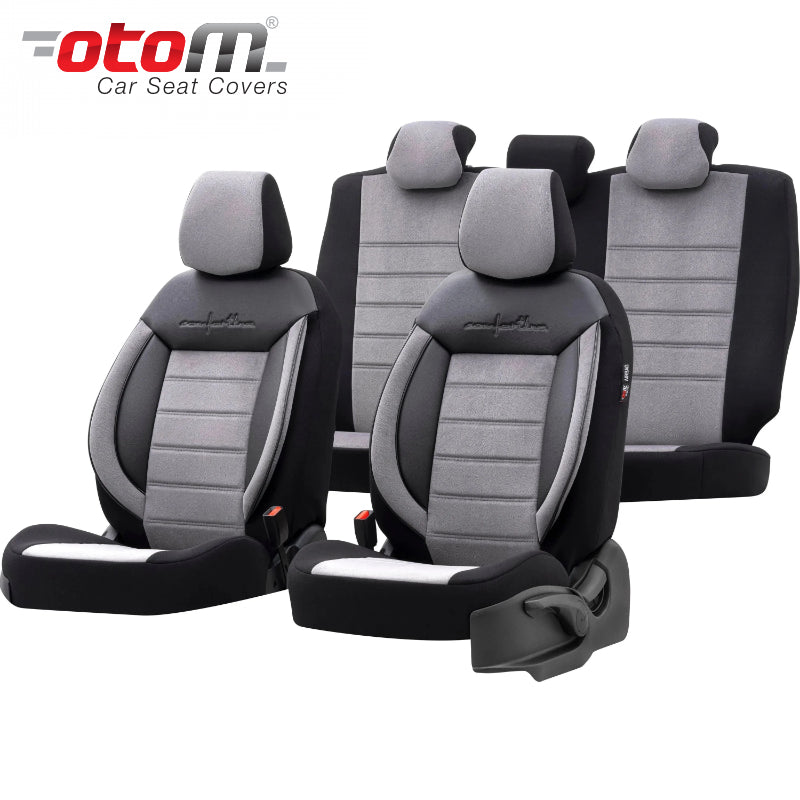 VESHJE SEDILJE OTOM COMFORTLINE CMF-206 BURNED FABRIC 3-ZIPPER AIRBAG (SMOKED+BLACK) SET