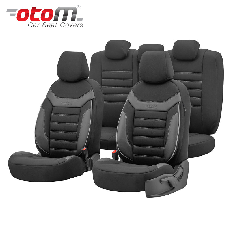 VESHJE SEDILJE OTOM INDIVIDUAL IND-202 LACOSTE-LEATHER 3 ZINXHIRE AIRBAG (E ZEZE-GRI) SET