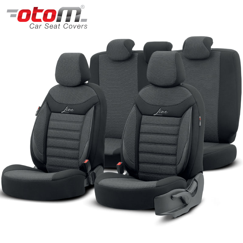 VESHJE SEDILJE OTOM LINE LNE-1001 COTTOL-LEATHER AIRBAG (BLACK) SET