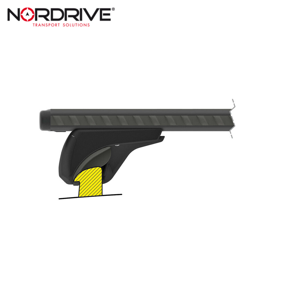 ZGARE MAKINE NORDRIVE SILENZIO-BLACK-ALUMINIUM INTEGRATED RAIL LMP-N15101 L-128cm ME CELESA SET
