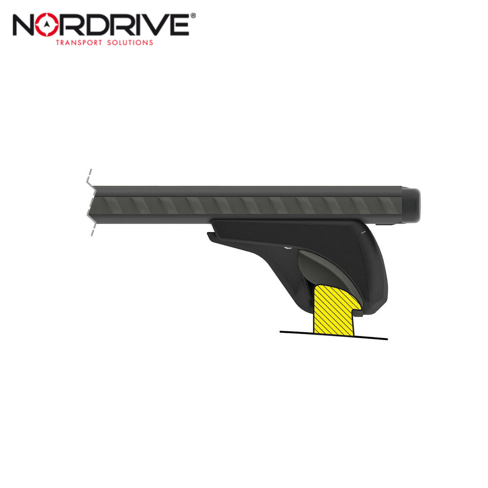 ZGARE MAKINE NORDRIVE SILENZIO-BLACK-ALUMINIUM INTEGRATED RAIL LMP-N15101 L-128cm ME CELESA SET