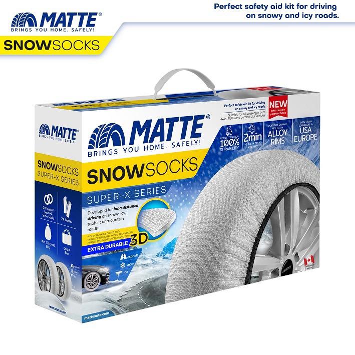 ZINXHIRE TEKSTILI PER BORE MATTE SNOW SOCKS SUPER-X-Series (E BARDHE) - MASA: L