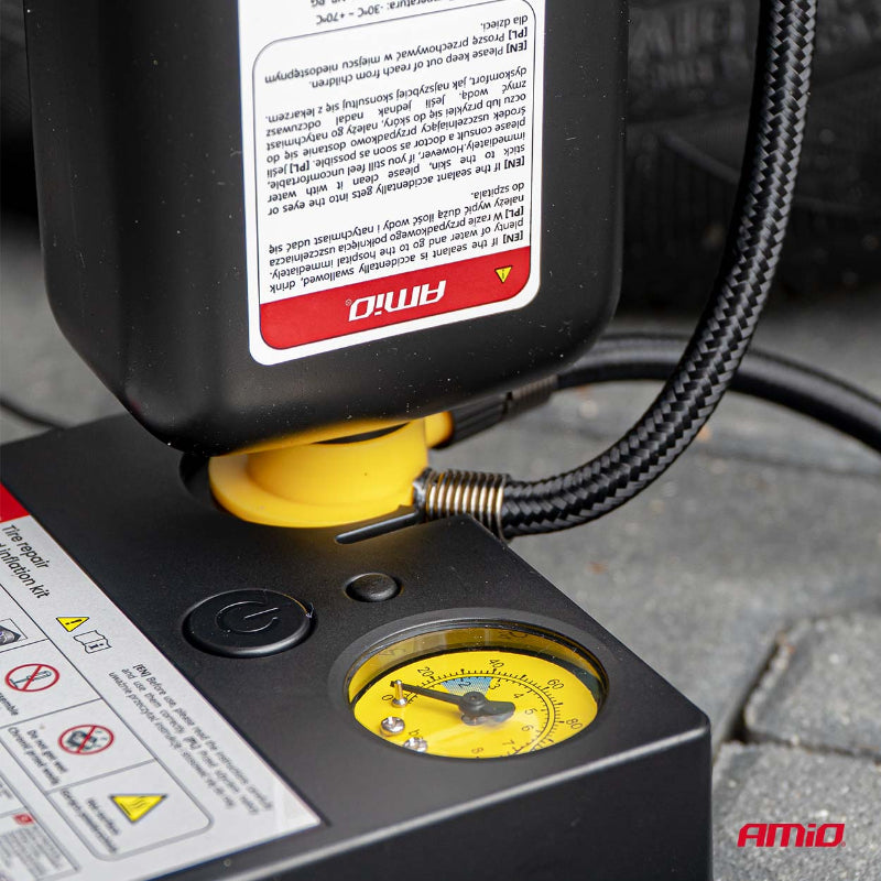 Komplet për riparimin dhe fryrjen e gomave AMiO AM-04929