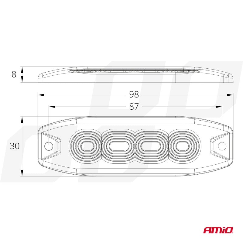 Blic LED AMiO AM-02298, 3 × 3 W, 12/24 V