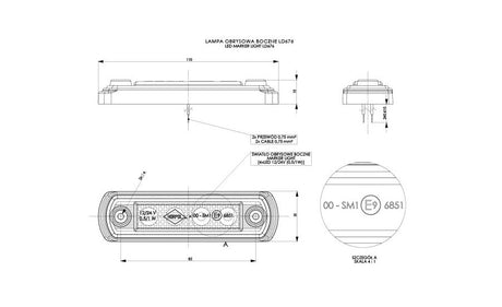 SINJAL KAMIONI LED MT-WMLHOR-676 12/24V 4-LED PORTOKALLI 1 COPE